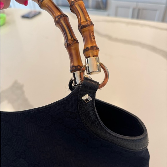 Gucci Black Bag with Bamboo Handle